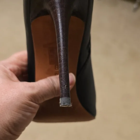 Coach Black Suede Heeled Boots with Lace-Up Design - Picture 13 of 13